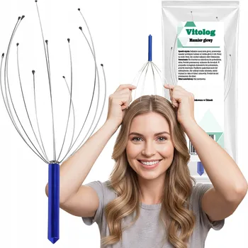 Masážní přístroj MASÁŽNÍ PŘÍSTROJ ÁJURVÉDSKÝ PRO MASÁŽ POKOŽKY HLAVY PRO RŮST VLASŮ