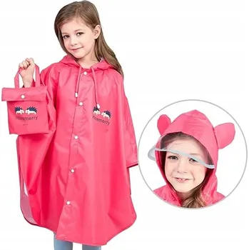 Pláštěnka PŁASZCZ PRZECIWDESZCZOWY PELERYNA PONCZO PRO DĚTI S KAPUCÍ 130-150 cm