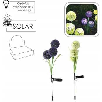 Venkovní osvětlení Solární Lampa Česnek bílý 70 cm 40 LED teplá bílá IP44