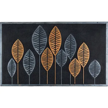 Rohožka Gumová rohožka před dveře Vstupní Dekorativní Vzor Listy 45x75cm