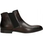 Pánské tmavě hnědé Kotníkové Boty z celokožené kůže Wojas vel. 40