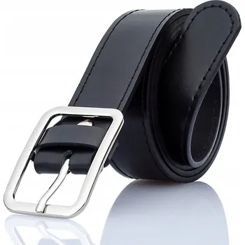 Opasek Dlouhý ČERNÝ kožený Pásek Gracio k šatům, délka 120 cm