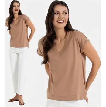 Dámské tričko s výstřihem do V (serek/dekolt V) Moraj velikost XXL