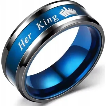 Prsten Prsten My King - Černá/Modrá/62mm KP-32102