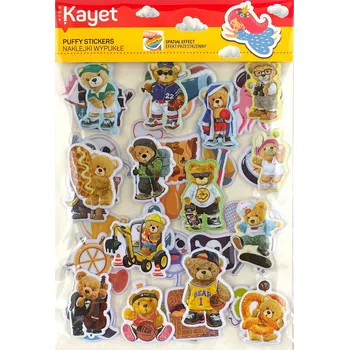 samolepka Kayet 3D konvexní Samolepky 70 ks Medvídci
