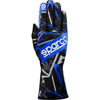 Moto bunda Kartáčové rukavice Sparco K-Rookie, černo-modré, vel XL