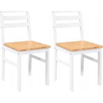 Jídelní židle Židle VidaXL Lite, kaučukové dřevo, hnědá, 2 ks