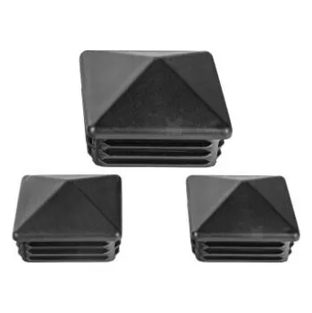 Plotový sloupek Zátka do jeklu čtvercová 15x15mm, černá / balení 20 ks