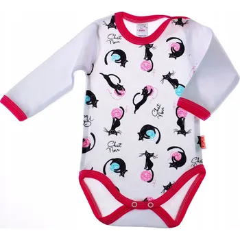 Kojenecký body Body s dlouhým rukávem KOČKY KLUBÍČKA vel. 86 KLEKLE