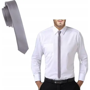 Kravata GREG úzká kravata šedá