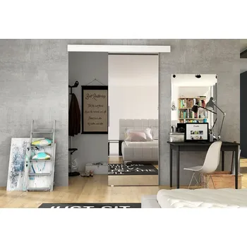 Interiérové dveře Interiérové posuvné dveře se zrcadlem ILAS II. bílé 90