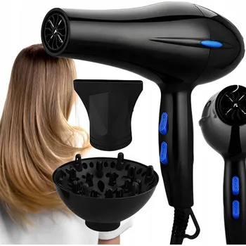 Fén Fén na vlasy 2200W PRO Ionizace Silný + DIFUZÉR