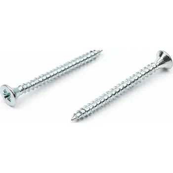 Vrut Páskovaný vrut do dřeva 4x30 mm, PZ, zinek bílý, zápustná hlava (páskované vruty do dřeva univerzální)