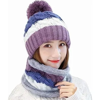 Čepice Čepice a nákrčník - Fialová KP-21303