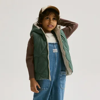 Chlapecká bunda Reserved - Oboustranná vesta - zelená - 836HF-87X - 836HF-87X-92