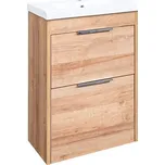EBS City Skříňka + umyvadlo 51 cm, dub Riviera