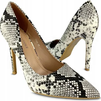 Dámské lodičky Lodičky na jehlovém podpatku hadí vzor elegantní jehly 37