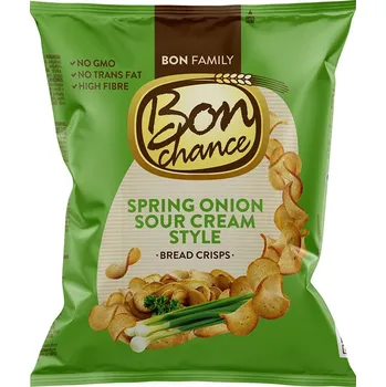 Chips Bon Chance chlebové chipsy s jarní cibulkovou a zakysanou smetanou 60g