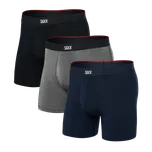 Set pánských boxerek Saxx Vibe Xtra Boxer Brief Fly 3Pk Black/Dk Grey Hthr/Navy L