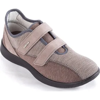 Pánská zdravotní obuv Pánské ortopedické tenisky na suchý zip hnědé vel. 45