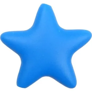 Silikonový korálek velká hvězda modrý (Silikonový korálek velká hvězda modrý)