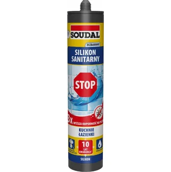 stavební silikon SANITÁRNÍ SILIKON STOP BEZBARVÝ 280ML 172663 SOUDAL