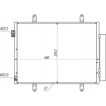 Výparník klimatizace Hart 645 303 Kondenzátor klimatizace