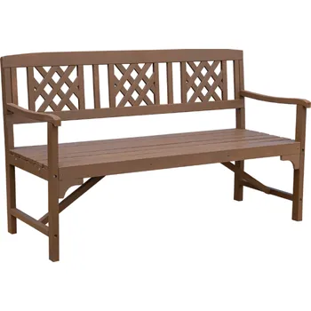 Zahradní lavice Dřevěná zahradní lavička, hnědá, ENELA