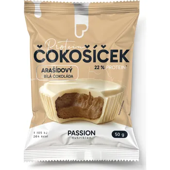 Čokoláda Passion nutrition Passion Proteinový čokošíček Arašídový v bílé čokoládě 50g