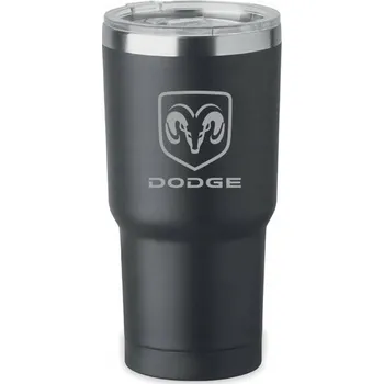 Hrnek s dvojitou stěnou 500ml Dodge Černý do auta jako dárek