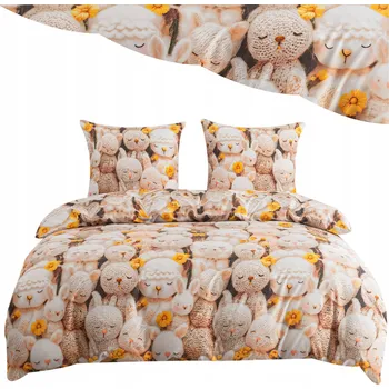 Povlečení Povlečení 140x200 Sada Povlečení 2-dílná 3D sada Králíčci Mnoho