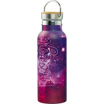 Termoska BAAGL Termoláhev s bambusovým víčkem 500 ml, Galaxy 