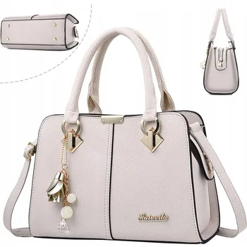 Kabelka DÁMSKÉ KABELKY KOŽENÁ TAŠKA PŘES RAMENO PROSTORNÁ KLASICKÁ PRACOVNÍ AKCE