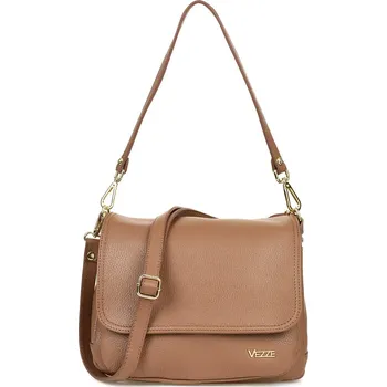 Kabelka Vezze kabelka z pravé lícové kůže hnědá