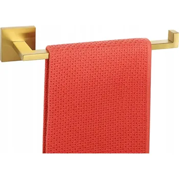 Držák na ručník Držák na ručník ZLATÝ kartáčovaná OCEL věšák do koupelny SOLIDNÍ 250 mm