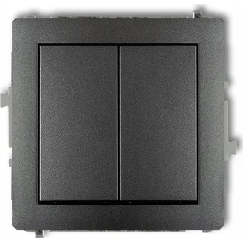 vypínač Dvojitý vypínač Karlik 11DWP-2 grafitový (antracit)