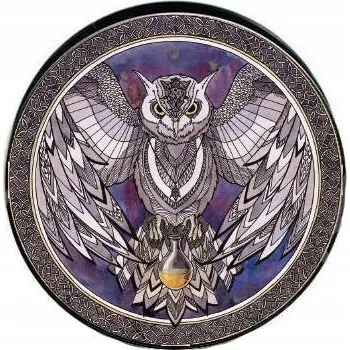 Piercing Ozdobný akrylový plug do ucha tunel sova 6 mm