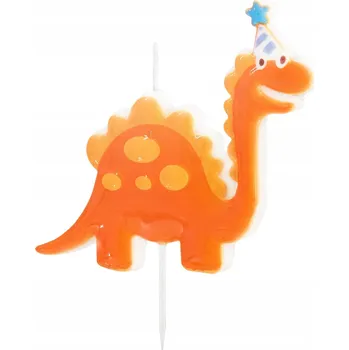 Dortová svíčka Dekorativní svíčka na dort - Dinosaurus s čepičkou