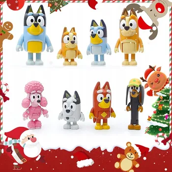 Figurka 8 KUSŮ Tlapková patrola BLUEY RODINNÁ SADA HRAČEK 6-8 CM DEKORACE NA STŮL