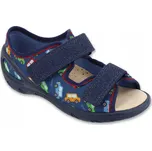 Befado dětské papuče na suchý zip modré, velikost 27