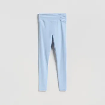 Dámské legíny Reserved - Legíny s nabíráním - bleděmodrá - 559JS-05X - 559JS-05X-L