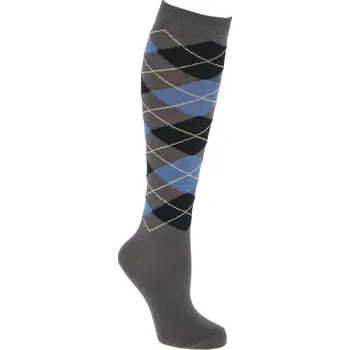 Jezdecké oblečení Podkolenky Check Covalliero A/W 2022, grafit/tmavě modrá/iceblue velikost 34-36