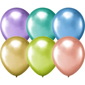 Balónek Latexové chromové balónky 30 cm mix barev 10 ks