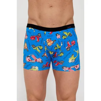 Boxerky Pánské boxerky Cornette Tattoo 280/253 Vespa vel. L (48) skútry kobaltová modř