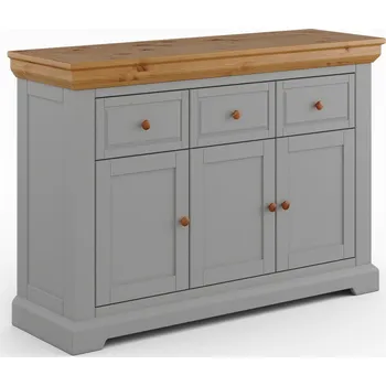 Komoda KATMANDU Komoda, Marone ELITE, kouřově šedá - přírodní borovice, rozměr 210x63x22