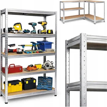 Dílenský regál Kovový pozinkovaný regál do dílny 180x90x40 cm