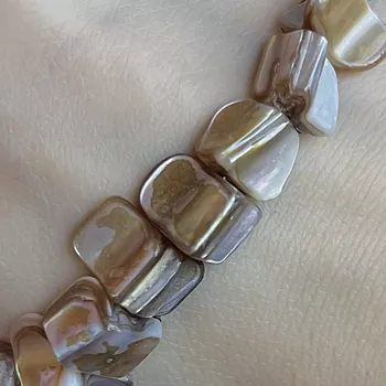 Dětské navlékací korálky Perleťové nepravidelné korálky, 8x8 mm, balení 5 ks (Perly)