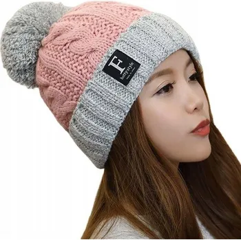 Čepice Bez značky zimní čepice beanie růžová velikost 58