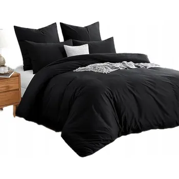 Povlečení SADA POVLEČENÍ ČERNÁ 200x220 + 2x 70x80 MIKROVLÁKNO, BARVA KPL