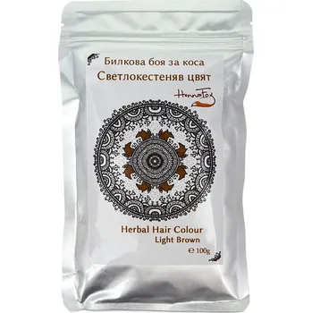 Barva na vlasy HennaFox Henna na vlasy - světle hnědá 100 g
